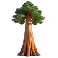wonderful traditional A giant sequoia tree reaching towards the sky, majestic and ancient, realistic rendering detailed png
