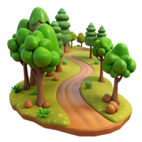 magnificent vintage A winding dirt path through a forest, dappled sunlight, nature photography style high quality png