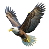 extraordinary traditional A Majestic Bald Eagle Soaring Through a detailed png
