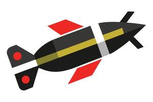 Illustration of a Bomb in Flight vector