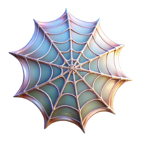 vibrant vintage A delicate spiderweb glistening with dew, illuminated by the soft light of dawn, macro photography authentic png
