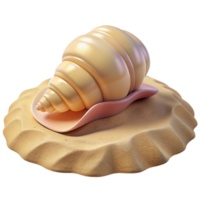 dramatic classic A Single Seashell Lying on a 4K png