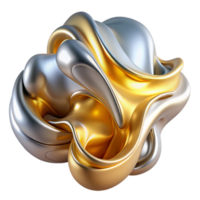 extraordinary traditional Flowing, liquid metal forms in shades of gold and silver, with a subtle, ambient lighting, in a surreal, abstract expressionism style genuine png
