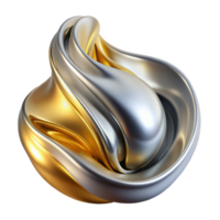 extraordinary minimalist Flowing, liquid metal forms in shades of gold and silver, with a subtle, ambient lighting, in a surreal, abstract expressionism style authentic png