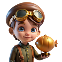 impressive abstract A Portrait of a Steampunk Child with detailed png