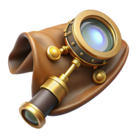 extraordinary abstract A Steampunk Monocle with a Magnifying Glass high quality png
