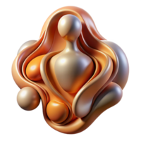 serene classic An abstract representation of the human body, using flowing, organic shapes and textures, with a warm, sensual lighting, in a figurative, abstract anatomy style original png