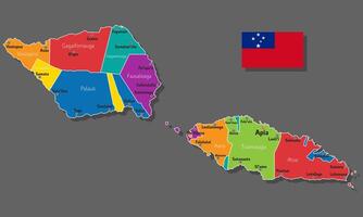 map of Samoa vector