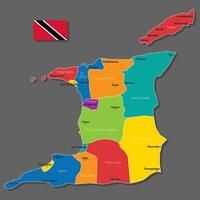 map of Trinidad and Tobago vector