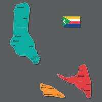 map of Comoros vector