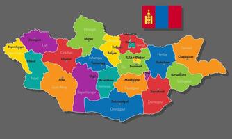 map of Mongolia vector