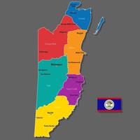 map of Belize vector