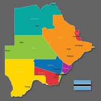 map of Botswana vector