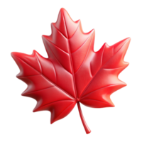 vibrant minimalist A single, perfect red maple leaf, delicately veined and edged with frost, lit by a soft, cool morning light. Hyperrealistic style high resolution png
