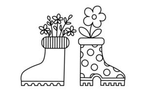 Soft Spring Blooms in Sketches vector