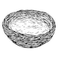 Hand-drawn ink illustration of a speckled egg, ideal for farm, wildlife, and Easter-themed designs. Perfect for creative projects, branding, packaging, and nature-inspired compositions vector
