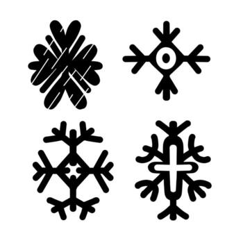 conjunto copo de nieve diseño. copo de nieve icono. blanco nieve escama. copo de nieve modelo. invierno nieve. copo de nieve icono. vector