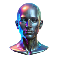 deslumbrante contemporâneo uma holográfico projeção do uma humano face falha e distorcendo, revelador complexo código abaixo. escuro, atmosférico iluminação, cyberpunk estilo genuíno png
