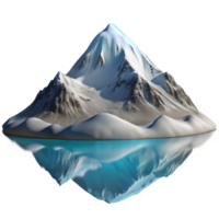 wonderful abstract A snow-covered mountain peak reflecting in a crystal-clear alpine lake, photorealistic style original png