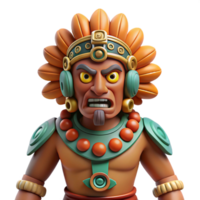 beautiful vintage A powerful Aztec god Xipe Totec, wearing flayed skin, intense, dramatic lighting, pre-Columbian art style professional png