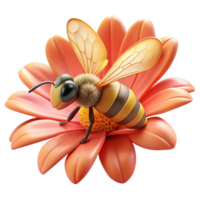 impressive rustic A close-up of a bee collecting pollen from a flower, macro photography style 4K png