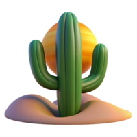 extraordinary modern A cactus plant in the desert at sunset, painted in the style of Georgia O'Keeffe high resolution png