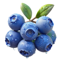 impressive modern A cluster of dew-kissed blueberries on a branch, macro photography, soft morning light, bokeh effect professional png