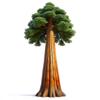 dramatic abstract A giant sequoia tree reaching towards the sky, low angle view, majestic atmosphere, realistic rendering high quality png