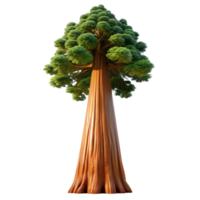 extraordinary artistic A giant sequoia tree reaching towards the sky, low angle view, majestic atmosphere, realistic rendering high resolution png
