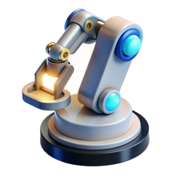 bellissimo moderno un' robotica braccio delicatamente assemblaggio un' microchip, illuminato di preciso, focalizzata bianca luce, nel un' tecnico illustrazione stile alto risoluzione png