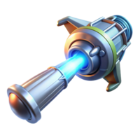 wonderful minimalist A futuristic weapon firing a beam of pure energy, illuminated by a blinding white flash, in a science fiction style detailed png
