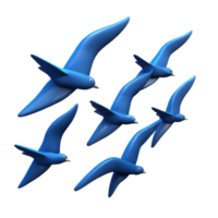 elegant vintage A flock of birds flying in formation against a clear blue sky. Silhouette style, with simple shapes and bold lines high resolution png