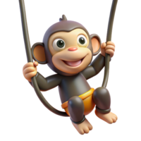 beautiful modern impressive modern A Playful Chimpanzee Swinging Through the genuine exclusive png
