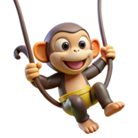 extraordinary abstract magnificent traditional A Playful Chimpanzee Swinging Through the genuine 4K png