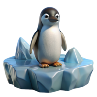 magnificent creative magnificent abstract A Solitary Penguin Standing on an Iceberg high resolution authentic png