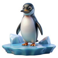 serene classic extraordinary contemporary A Solitary Penguin Standing on an Iceberg high quality detailed png