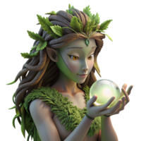 stunning creative serene rustic A Serene Dryad with Bark Like Skin and authentic high resolution png