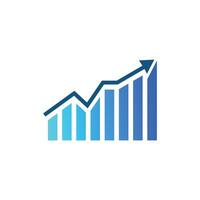 Cost Increase Icon. Up Arrow, Chart Analysis, Business Finance Symbol. Illustration vector