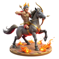 vibrant contemporary magnificent abstract A Powerful Centaur Wielding a Flaming Bow authentic 4K png