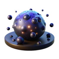 wonderful traditional A field of glowing particles suspended in a dark void, with a sense of depth and cosmic scale authentic png