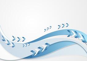 Abstract tech corporate wavy background vector