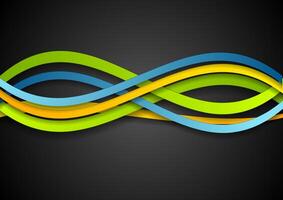 Abstract colorful corporate waves vector