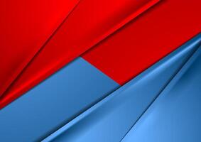 Abstract red and blue smooth contrast background vector