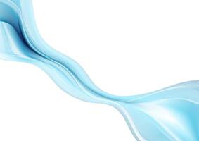 Bright blue soft abstract wave on white background vector