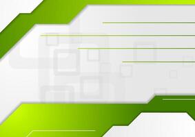 Abstract tech geometric green background vector