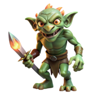 elegant rustic serene artistic A Grotesque Goblin with Warty Green Skin detailed authentic png