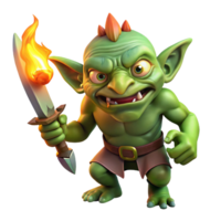 serene classic dramatic vintage A Grotesque Goblin with Warty Green Skin authentic high quality png