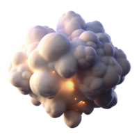 serene classic A cloud of swirling, smoke-like particles, illuminated by a dramatic, backlighting, rendered in a soft, ethereal style high resolution png