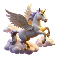 extraordinary minimalist vibrant minimalist A Winged Pegasus Soaring Through a Cloudy genuine 4K png