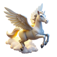 beautiful modern extraordinary traditional A Winged Pegasus Soaring Through a Cloudy original authentic png